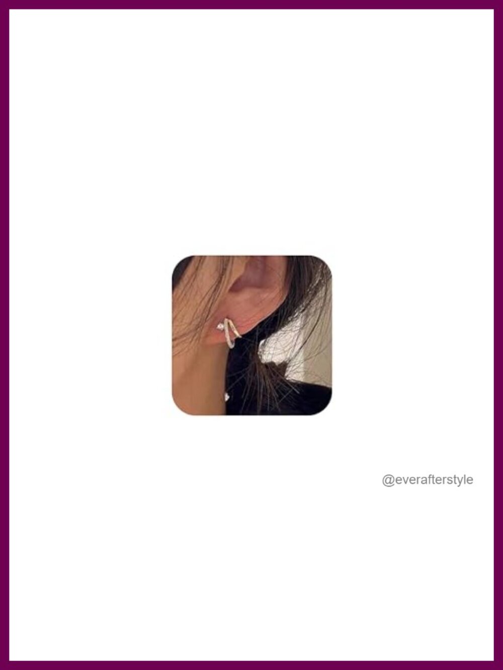 Dainty 925 Sterling Silver Gold Plated Split Double Huggie Hoop Earrings for